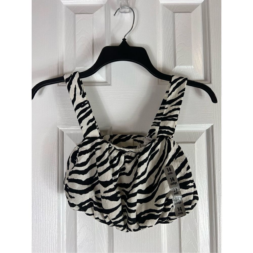 NWT Zara Girls Zebra Top Size 13/14